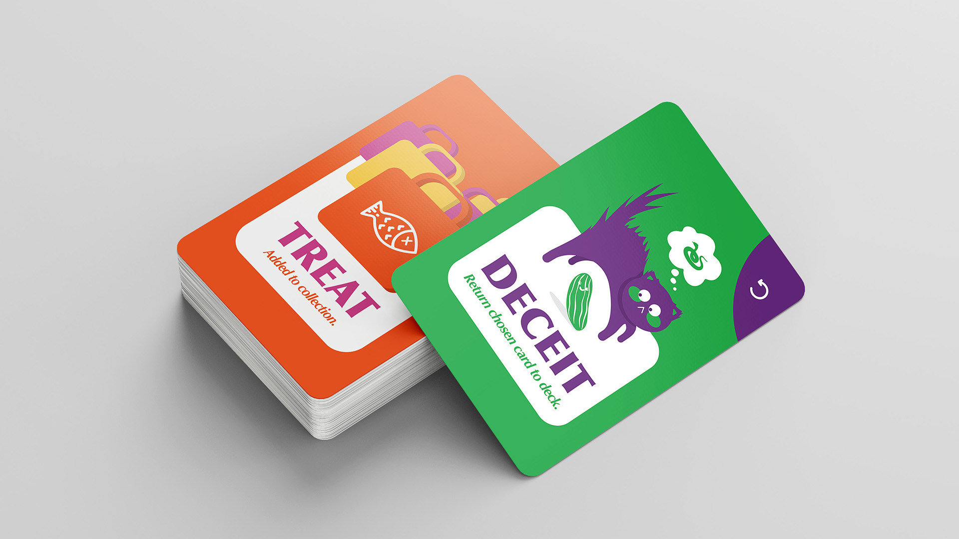 Deck with one card falling out to reveal the one behind.