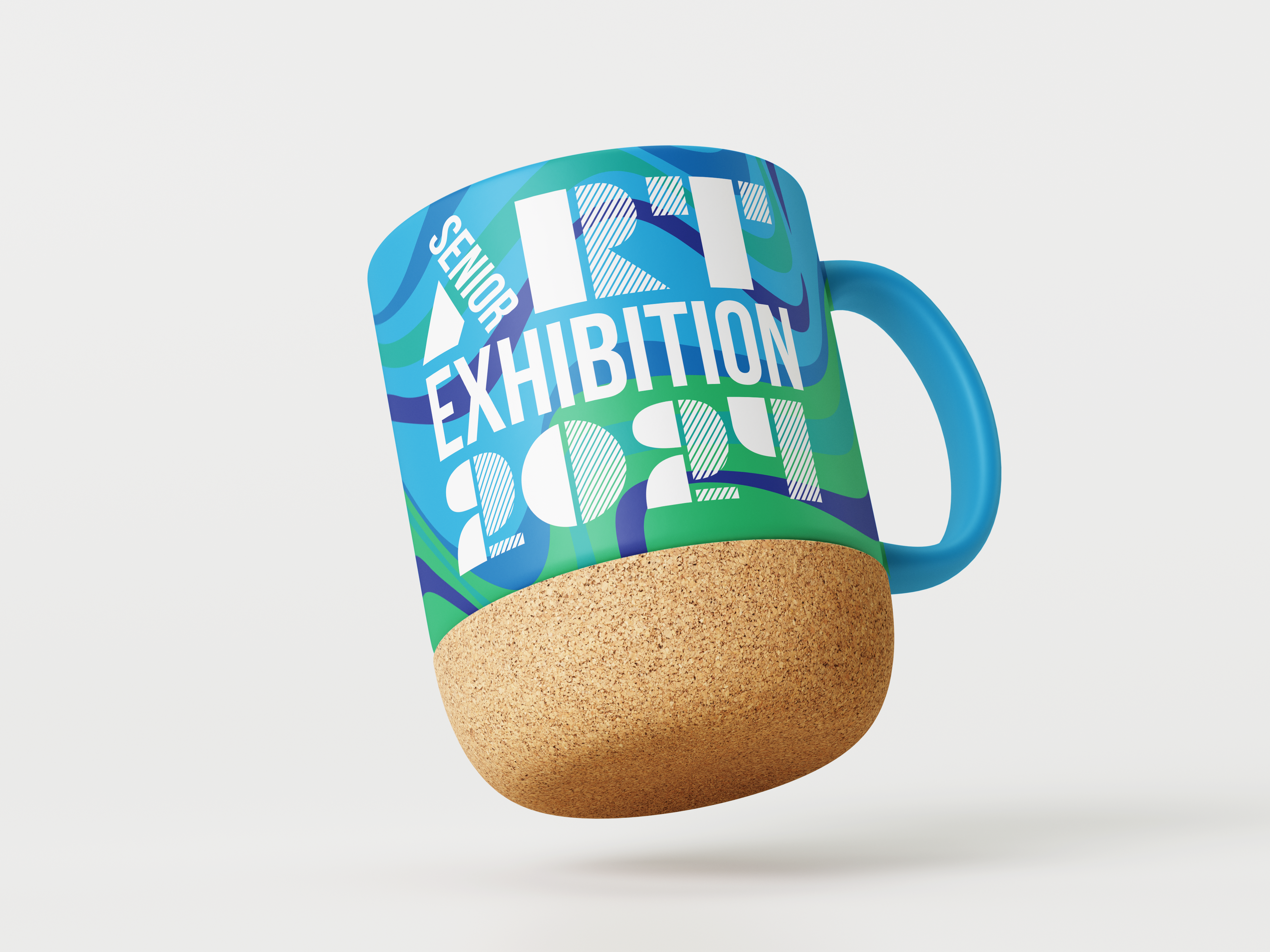 Branded mug mockup as a gift for event attendees.