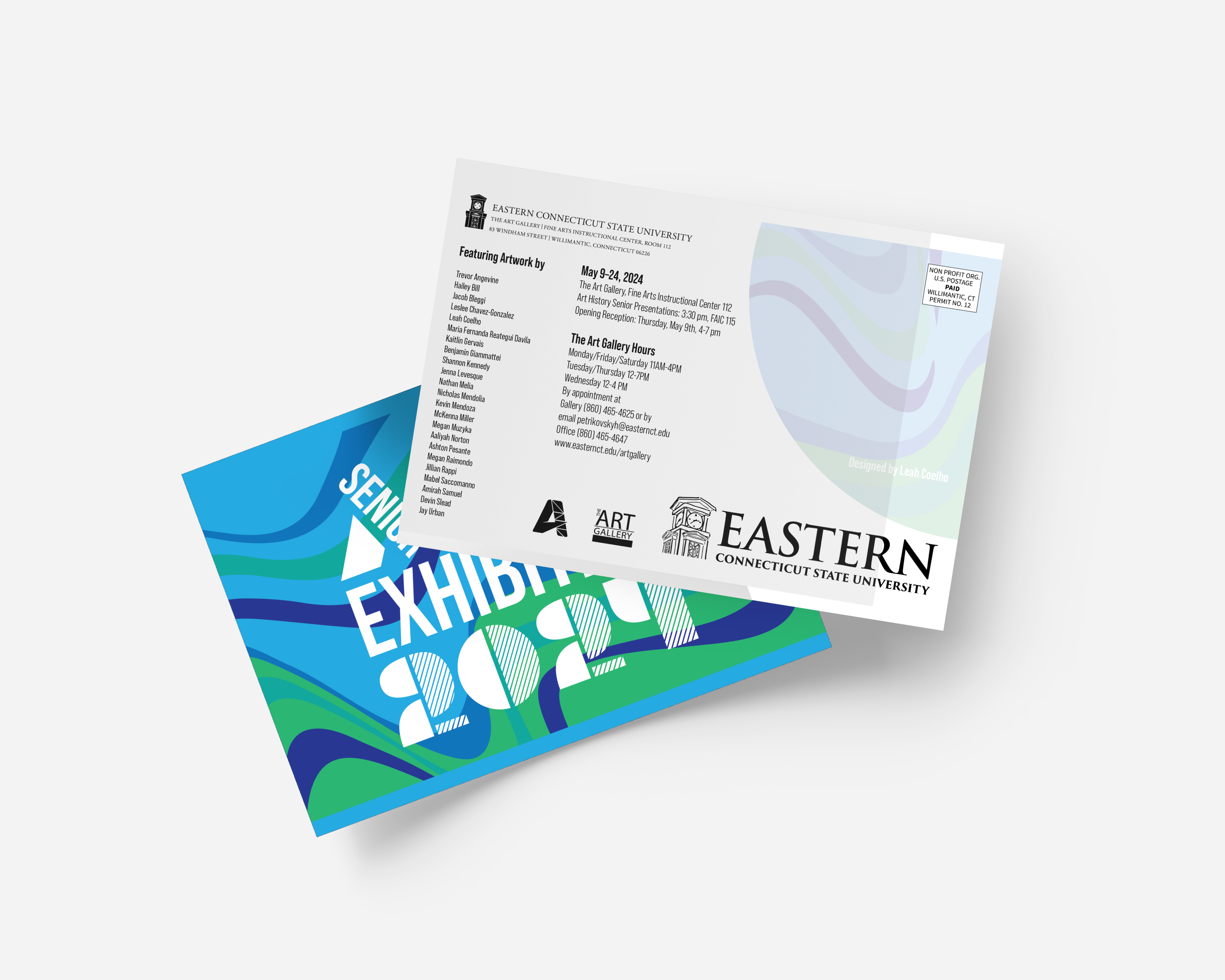 Postcard mockup (front & back).